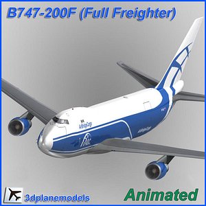 b747-200 cargo 747 3d model
