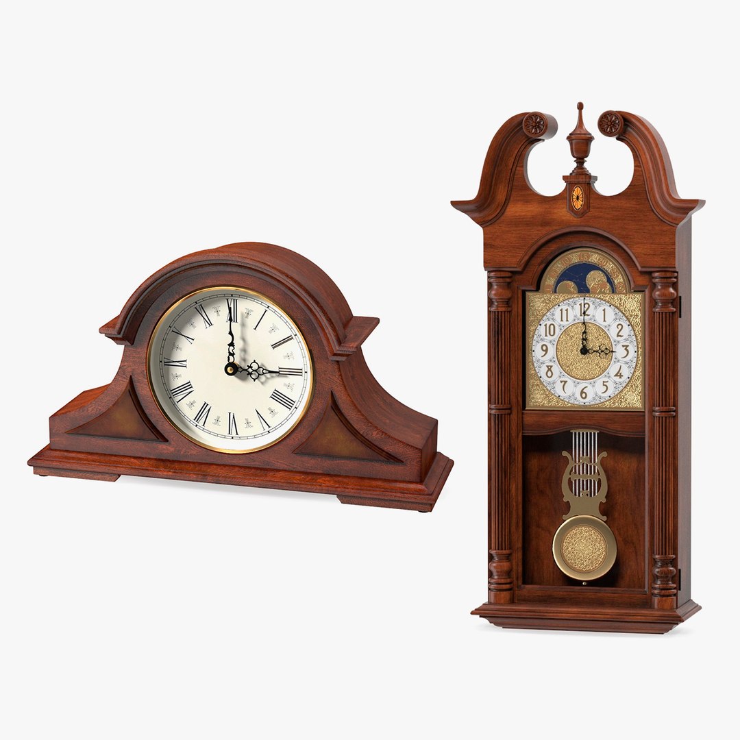 Antique Clocks Collection 3D model preview