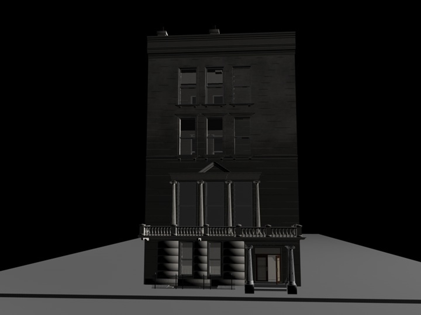 Embassy Building 3d Model