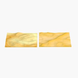Cartoon low poly desert terrains