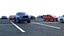 Wypełniony parking uliczny 54 stare miejsca