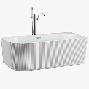 Corner Bath Gocta with Niagara Faucet 3D