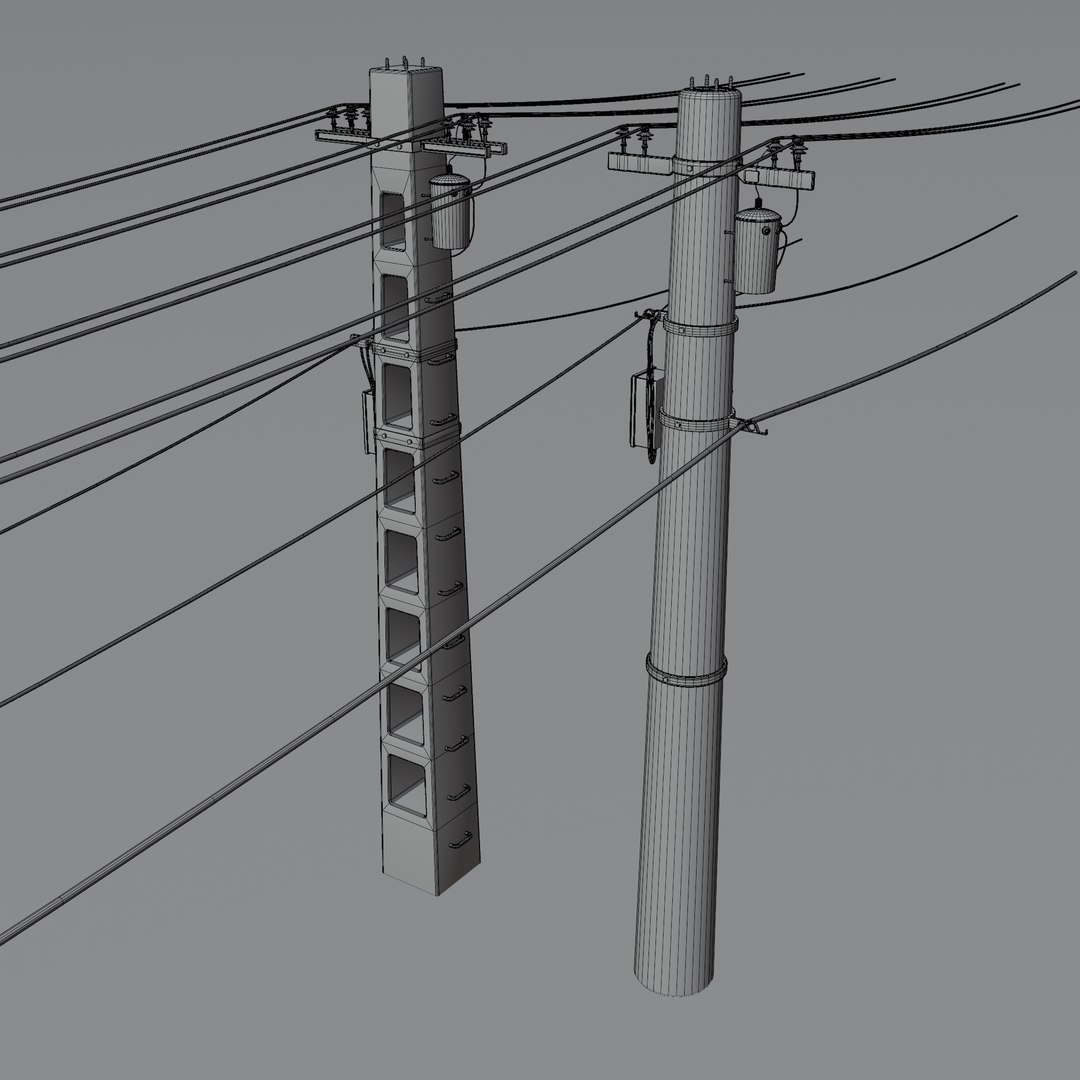 Concrete utility poles 3D model https://p.turbosquid.com/ts-thumb/Mg/L6fXsb/Yg/3wireframe/png/1738064935/1920x1080/fit_q87/d2215f217ba50b9df6ee90bafe6fbaf17451b1b9/3wireframe.jpg