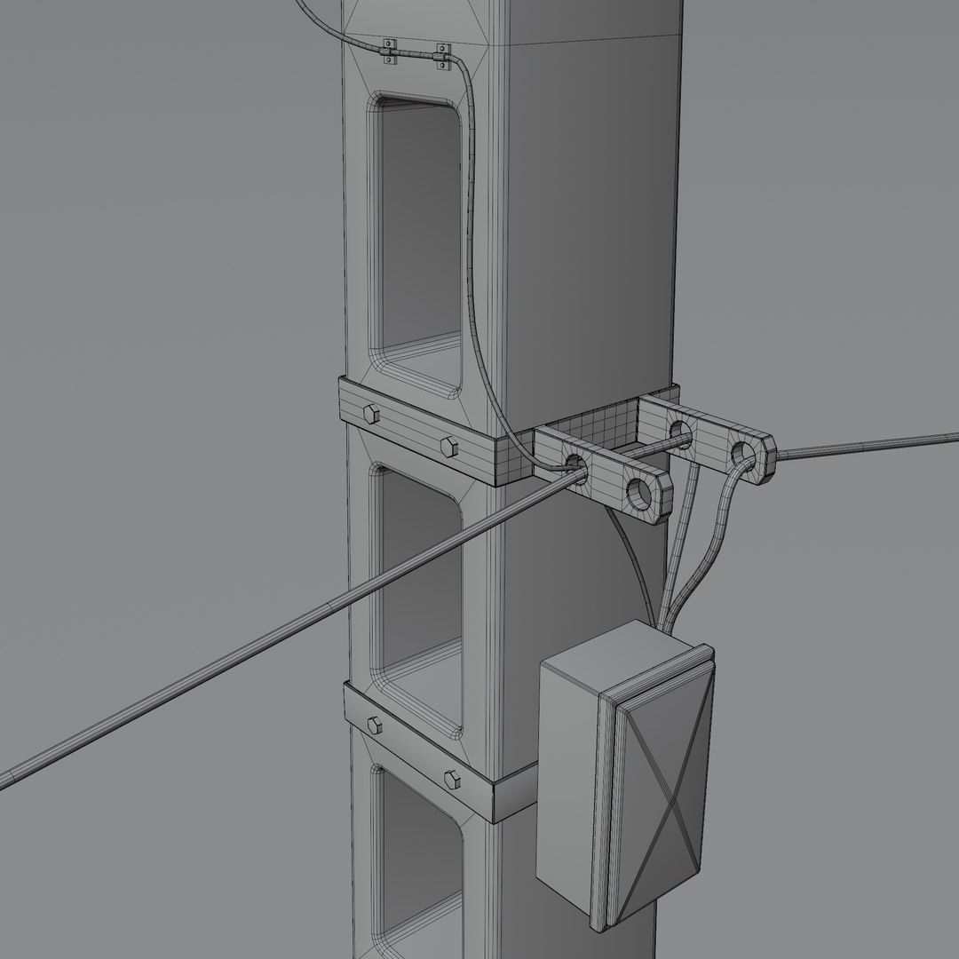 Concrete utility poles 3D model https://p.turbosquid.com/ts-thumb/Mg/L6fXsb/gq/11wireframe/png/1738064805/1920x1080/fit_q87/da8dcd04cef418e9b3d82f833458e4500dcbddb1/11wireframe.jpg