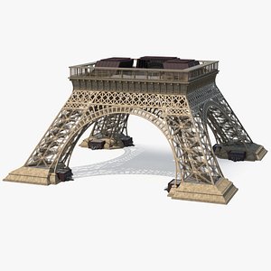 eiffel tower pillars 3D model