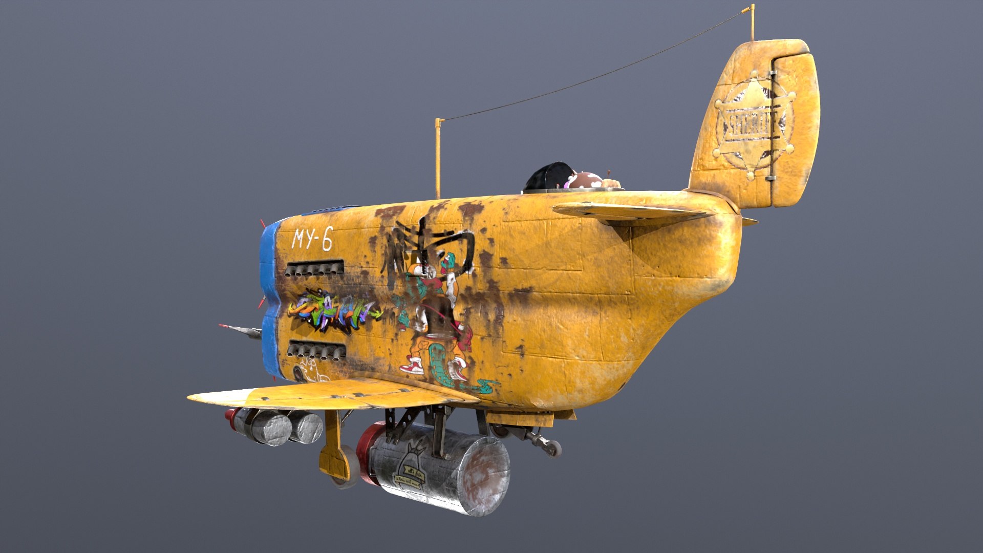 Stylized realistic yellow airplane 3D model https://p.turbosquid.com/ts-thumb/Mg/Pcj60p/9B/5/jpg/1691849178/1920x1080/fit_q87/ced1d8c75cc82bfbfe7e96dd21575cc2cdb00b43/5.jpg