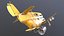 Avião amarelo realista estilizado