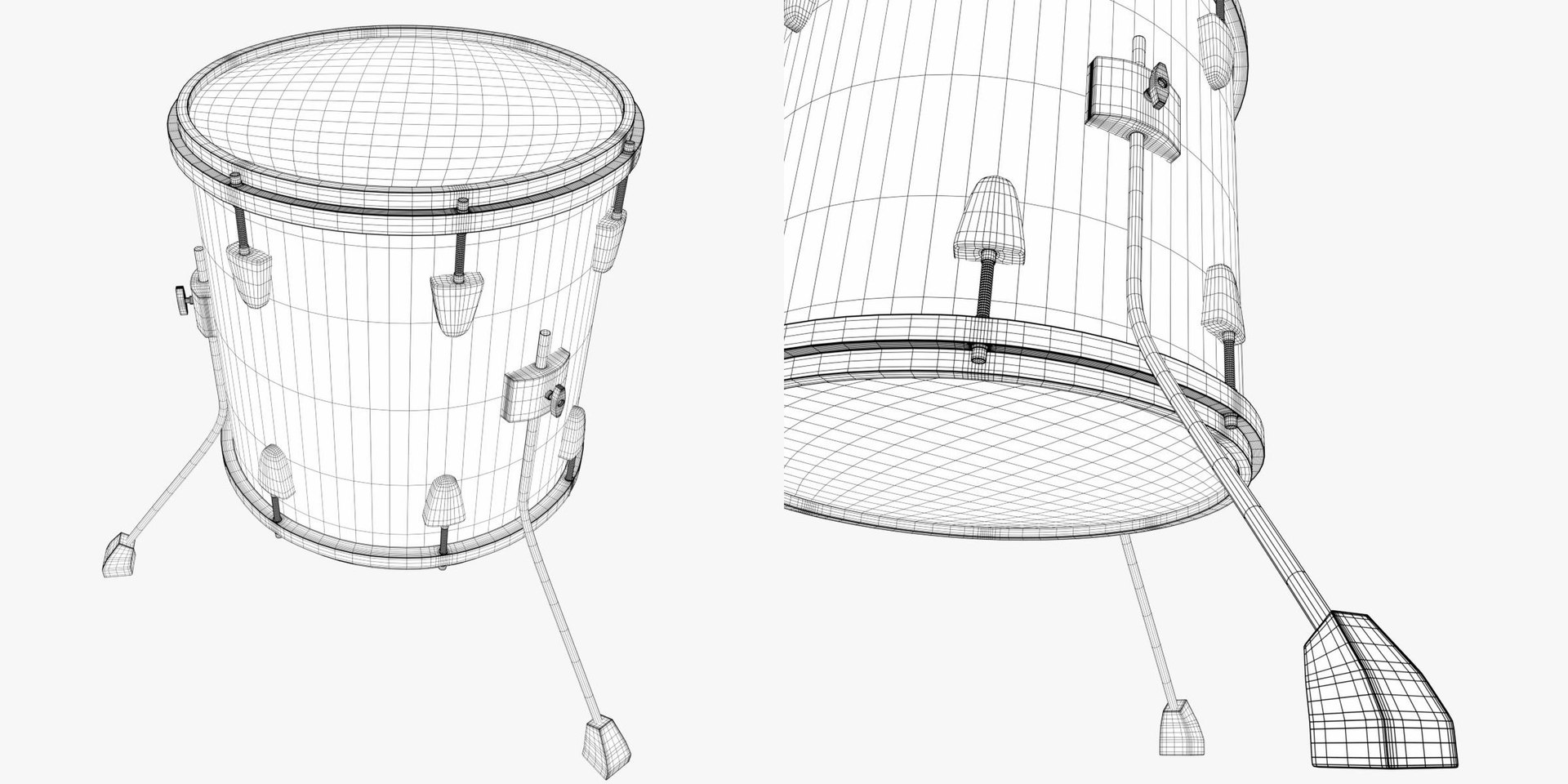 Floor Tom Drum 3D Model TurboSquid 2022994   Tsfloortomdrum06 