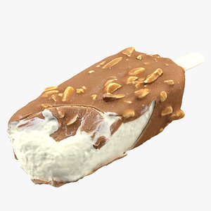crunched ice cream 3d model