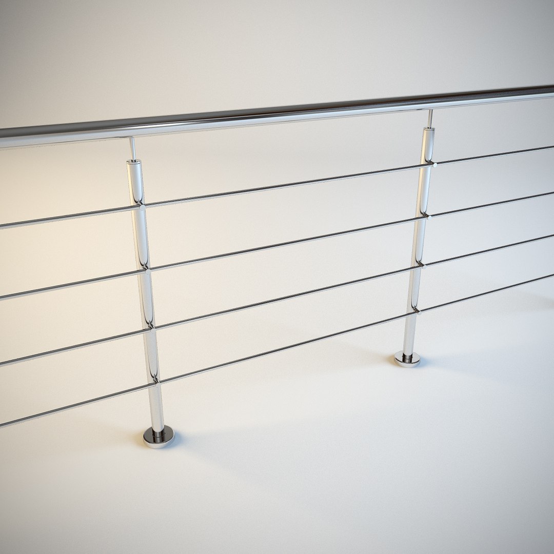 3d Model Steel Railing