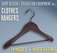 CLOTHES HANGERS - Shop Design / Visulation Equipment Vol.1  |  39+ Clothes Hanger Models