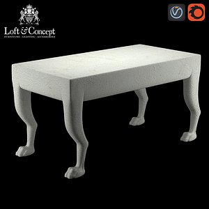 3d stool arthur long bench model