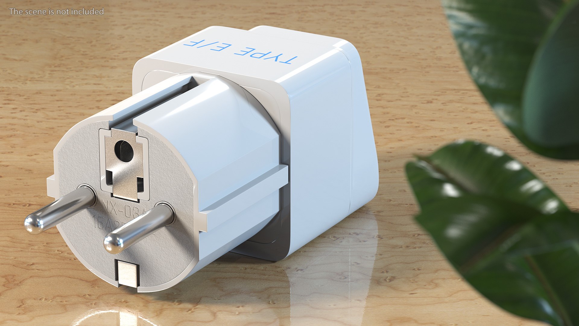 3D Type E F Universal Plug Adapter White TurboSquid 1839190