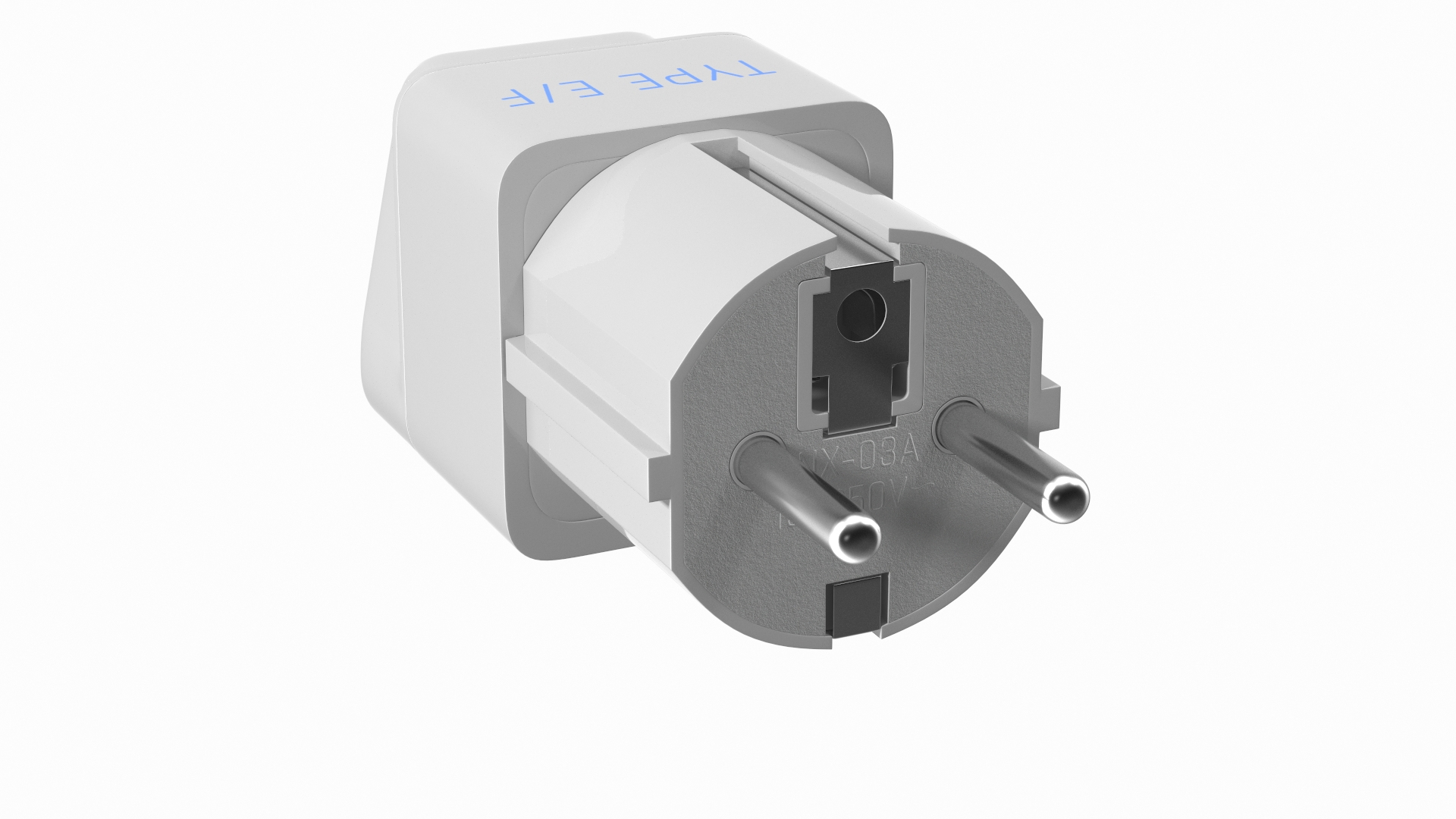 3D Type E F Universal Plug Adapter White TurboSquid 1839190