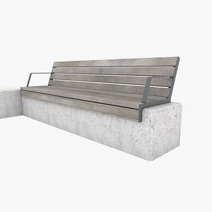 3D city bench set