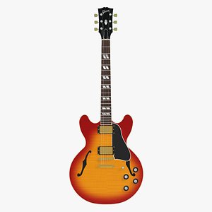 guitar gibson es 3d model