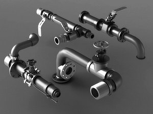 water pipe industrial valve 3D model