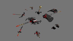 Evilish weapons 3D model