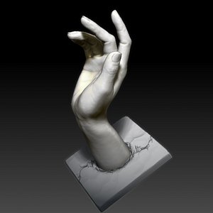 Woman hand art decorative printable sculpt 3D