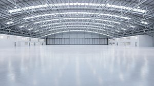 Airplane Hangar Interior 8b