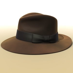 3d fedora hat model