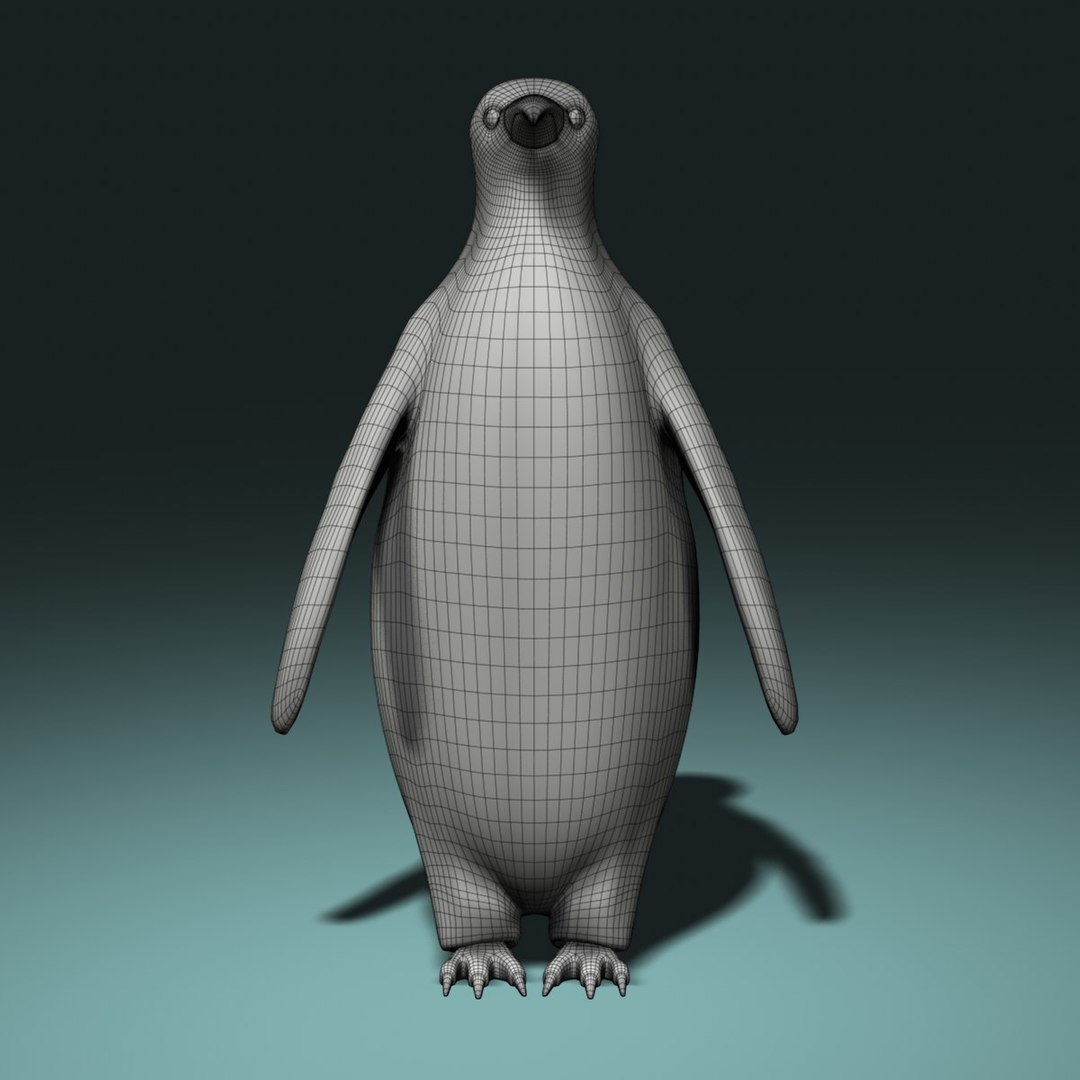 3d penguin animation model