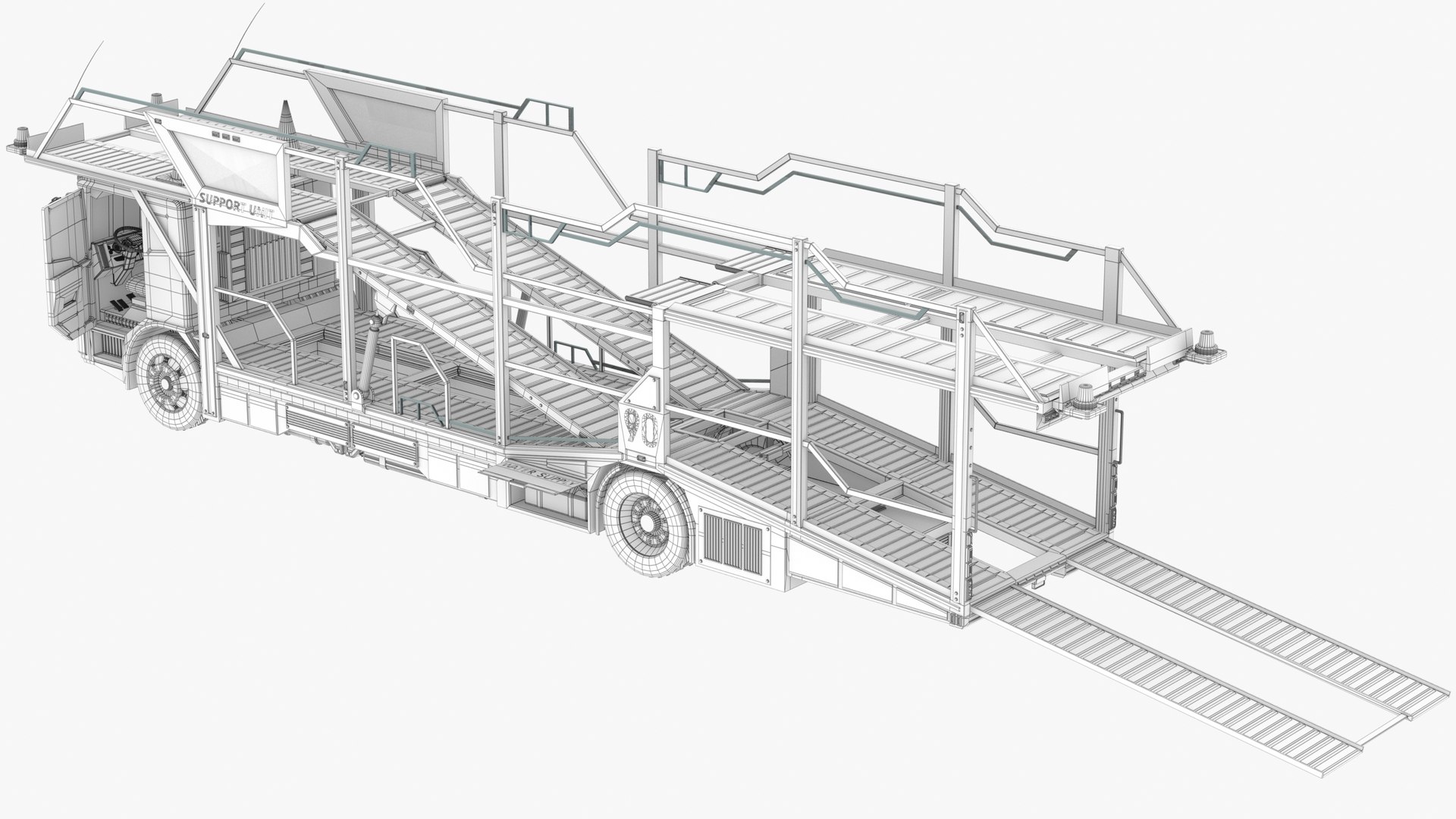 Car Transporter Truck Special Unit 3D model https://p.turbosquid.com/ts-thumb/Mg/vbGuDO/95/pict43/jpeg/1694060351/1920x1080/fit_q87/50bda72d89768abdaa28c6e8adc780a83264cd28/pict43.jpg