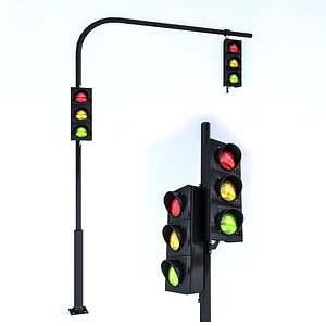 3D model traffic lamp