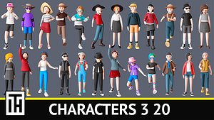 Characters 3 20 skeleton model
