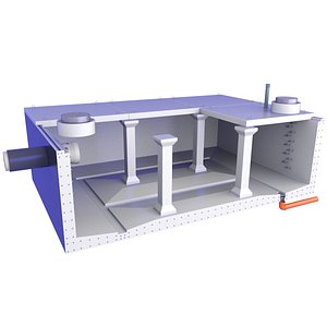3D Underground Concrete Stormwater Storage Retention Tank 1