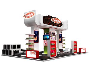 3D model stand exhibition booth