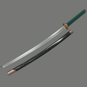 PBR Katana Japanese Sword Green Ver.1