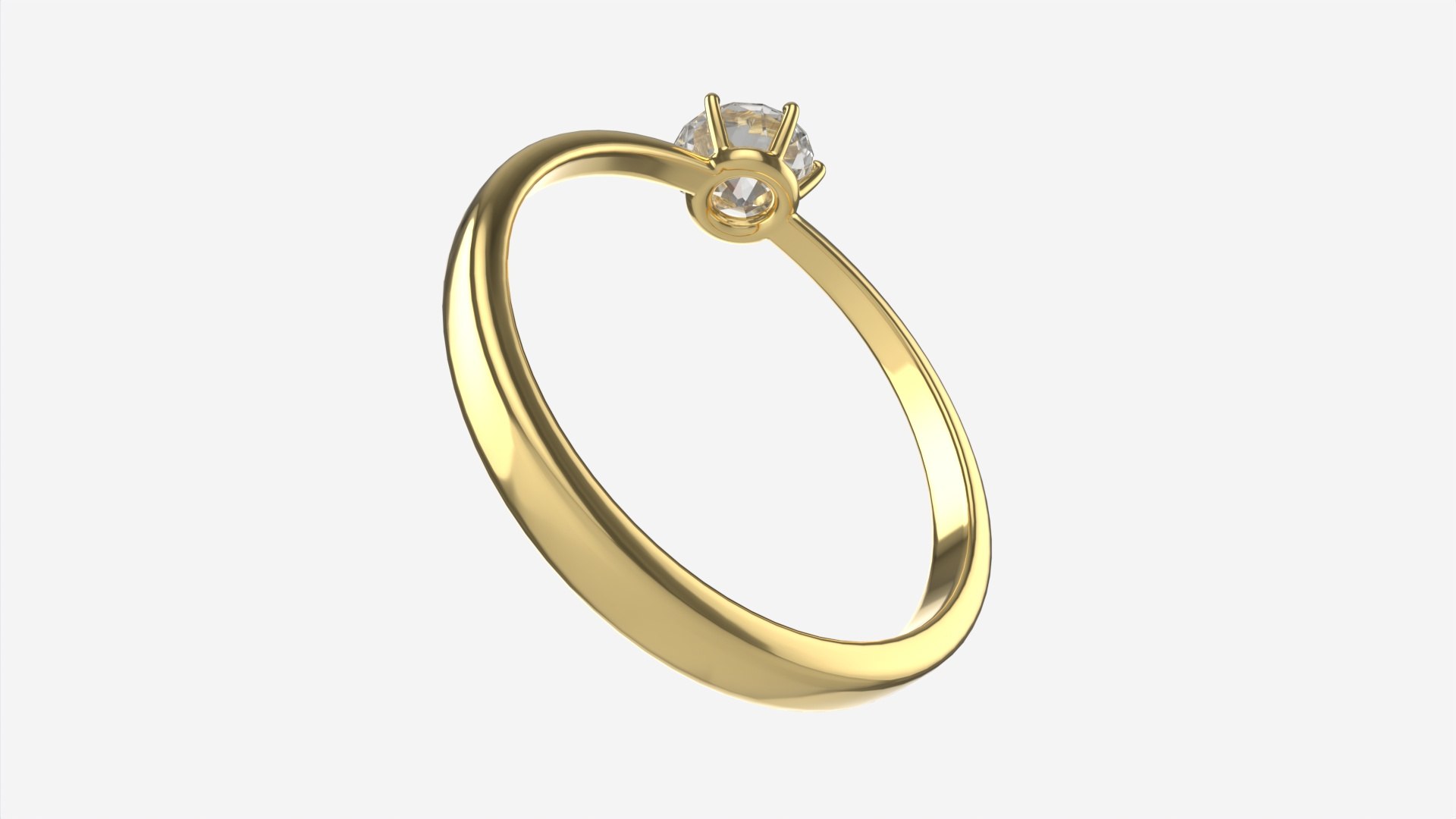Gold Diamond Ring Jewelry 07 3D Model - TurboSquid 1968838