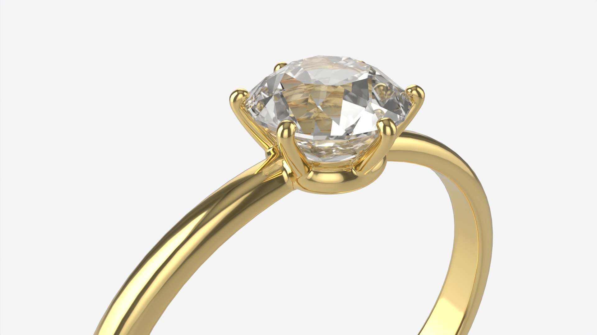 Gold Diamond Ring Jewelry 07 3D Model - TurboSquid 1968838