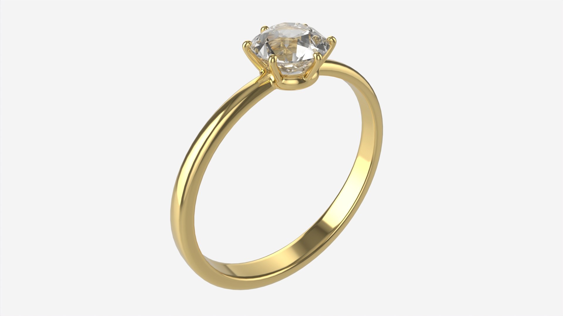 Gold Diamond Ring Jewelry 07 3D Model - TurboSquid 1968838