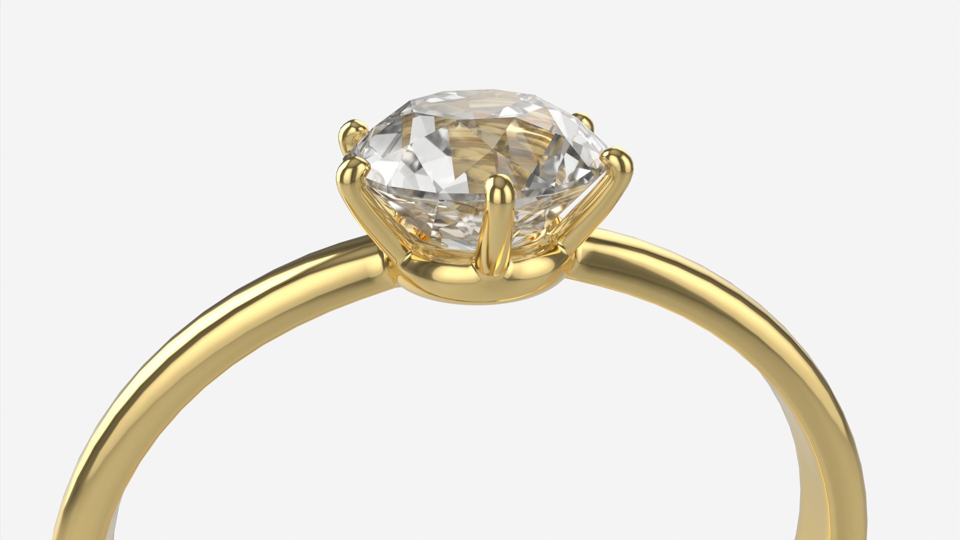 Gold Diamond Ring Jewelry 07 3D Model - TurboSquid 1968838