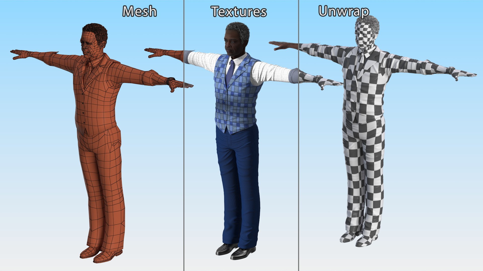 Characters T Pose 3D Models download - Free3D