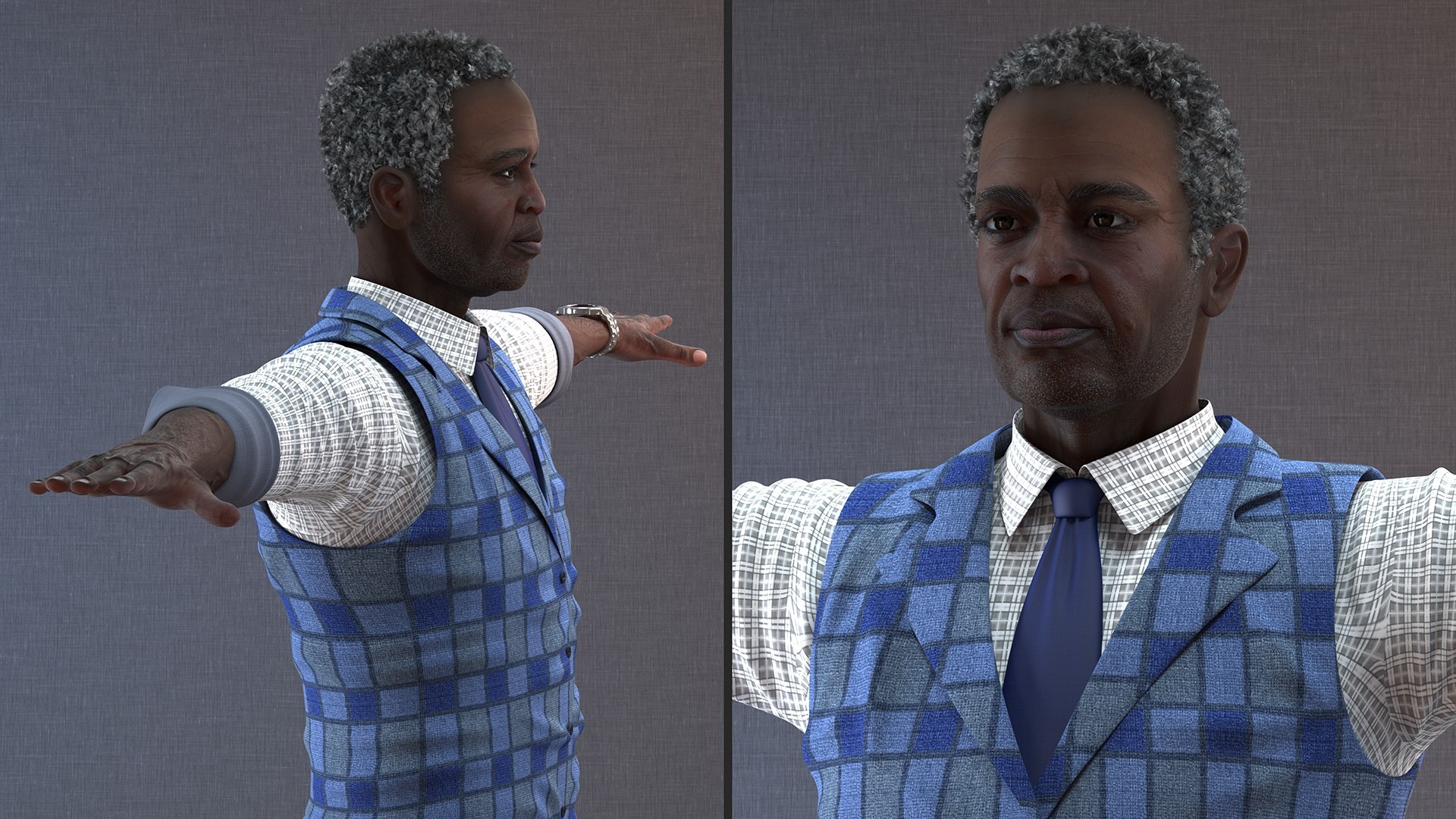 Black Elderly Man Everyday Style T-Pose 3D model https://p.turbosquid.com/ts-thumb/Mh/JHDSkI/XJ/blackelderlymaneverydaystyletposemb3dmodel007/jpg/1673931663/1920x1080/fit_q87/c2b12904e10cf00743a7ca46cdafbd0db9c052b6/blackelderlymaneverydaystyletposemb3dmodel007.jpg
