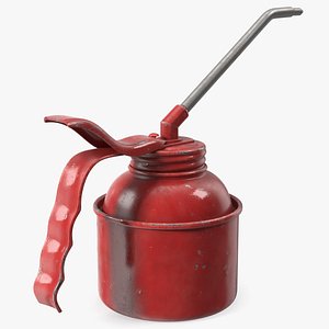 3D Old Metal Oiler Red