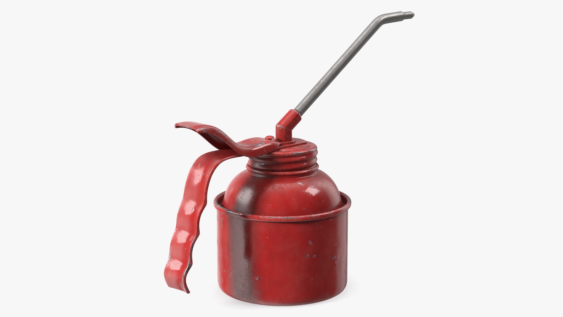 Old Metal Oiler Red 3D model preview