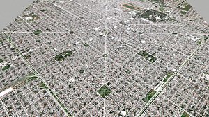 3D Cityscape La Plata Argentina model