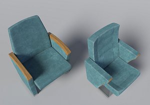 3d model auditorium chair