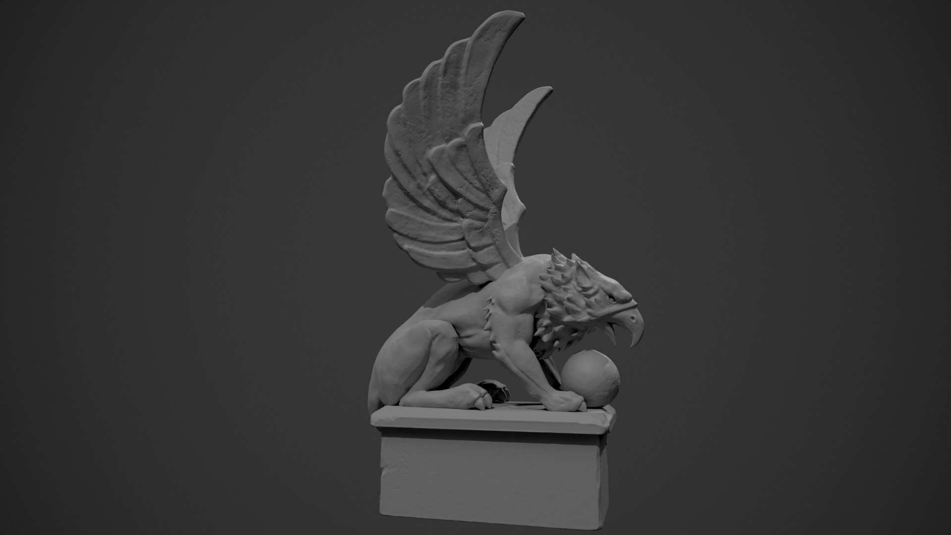 Griffin Statue 3D - TurboSquid 1924468