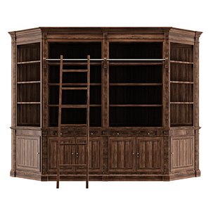 bookcase library 3D