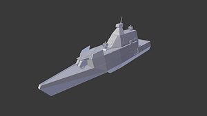 frigate 3D model