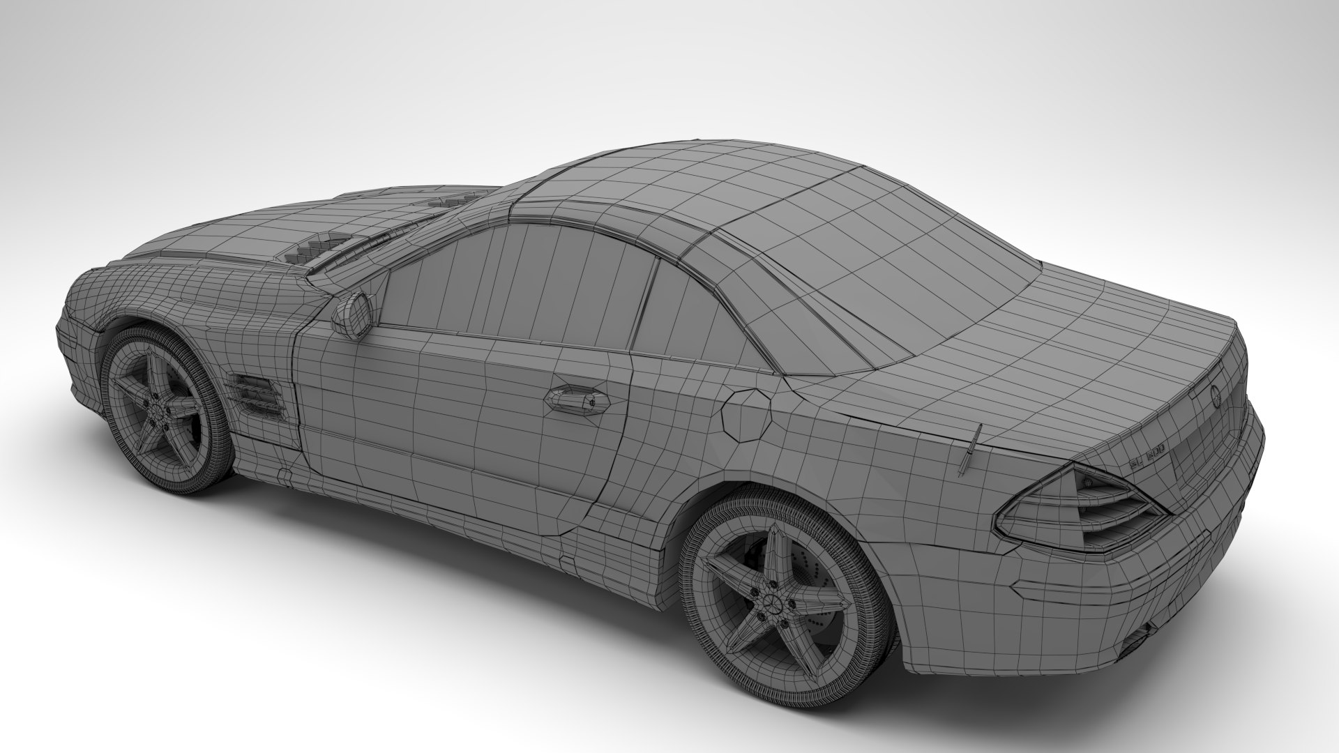 3D Mercedes Benz SL500 2008 - TurboSquid 2145609