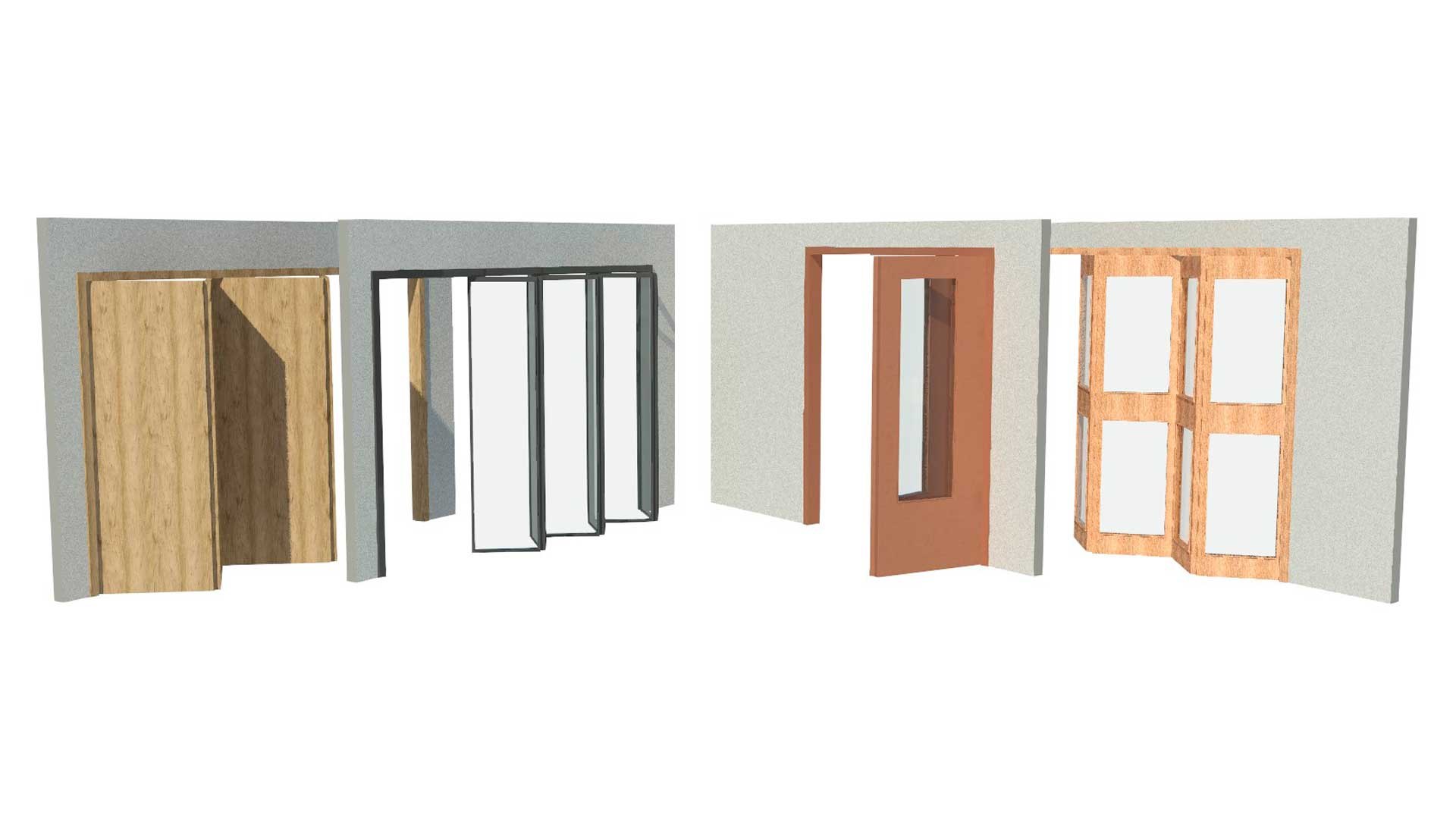 3D Fully Parametric Bi-Fold Doors - TurboSquid 2057177