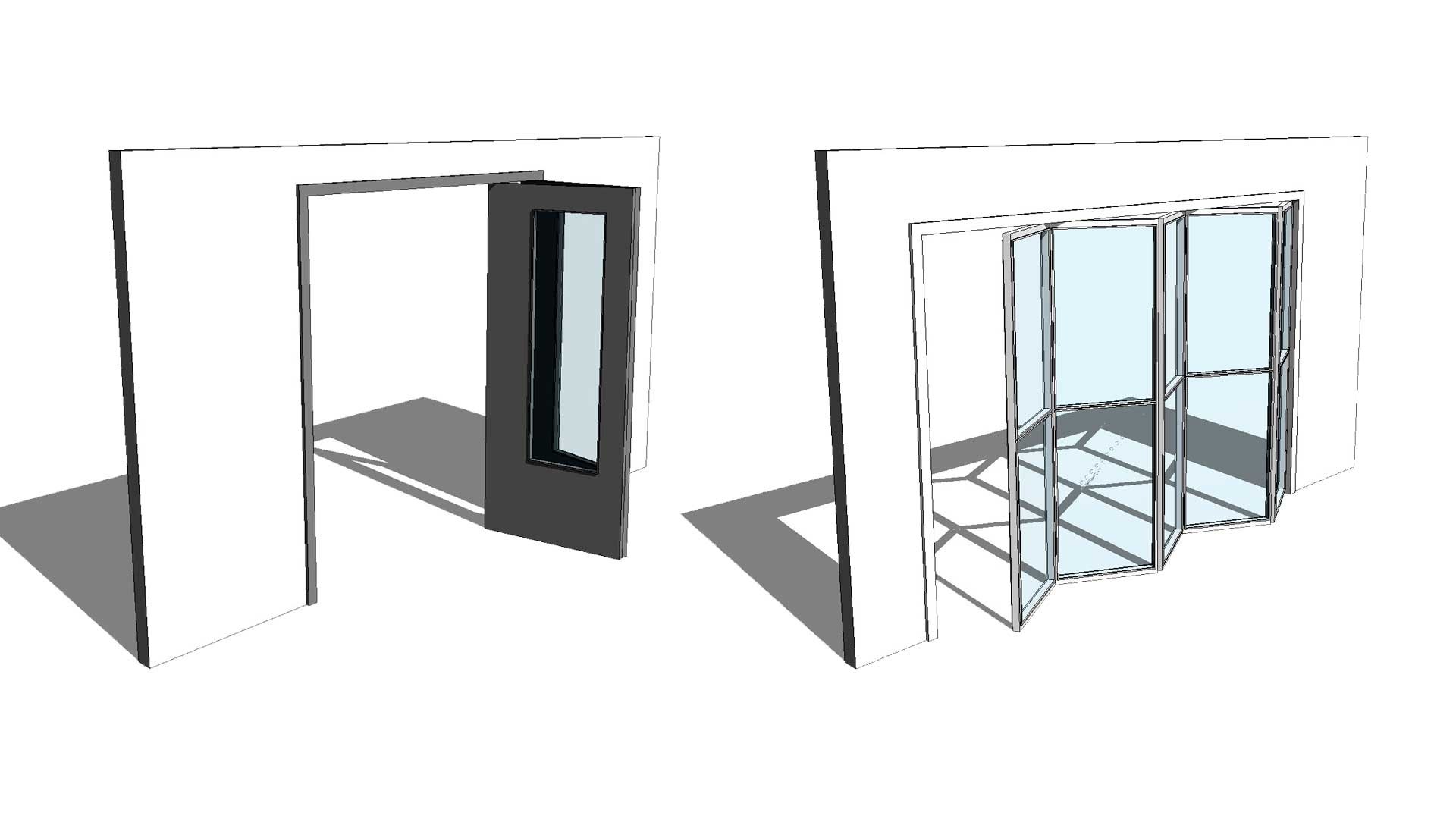 3D Fully Parametric Bi-Fold Doors - TurboSquid 2057177