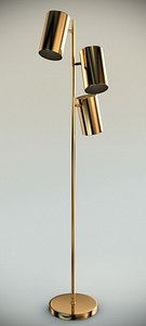 LOWY Brass three light floor lamp