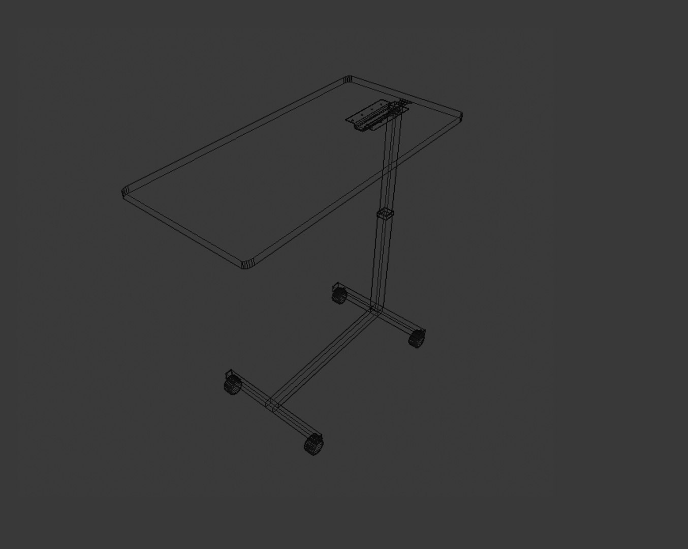 Overbed Table Medical 3D Model - TurboSquid 1551851